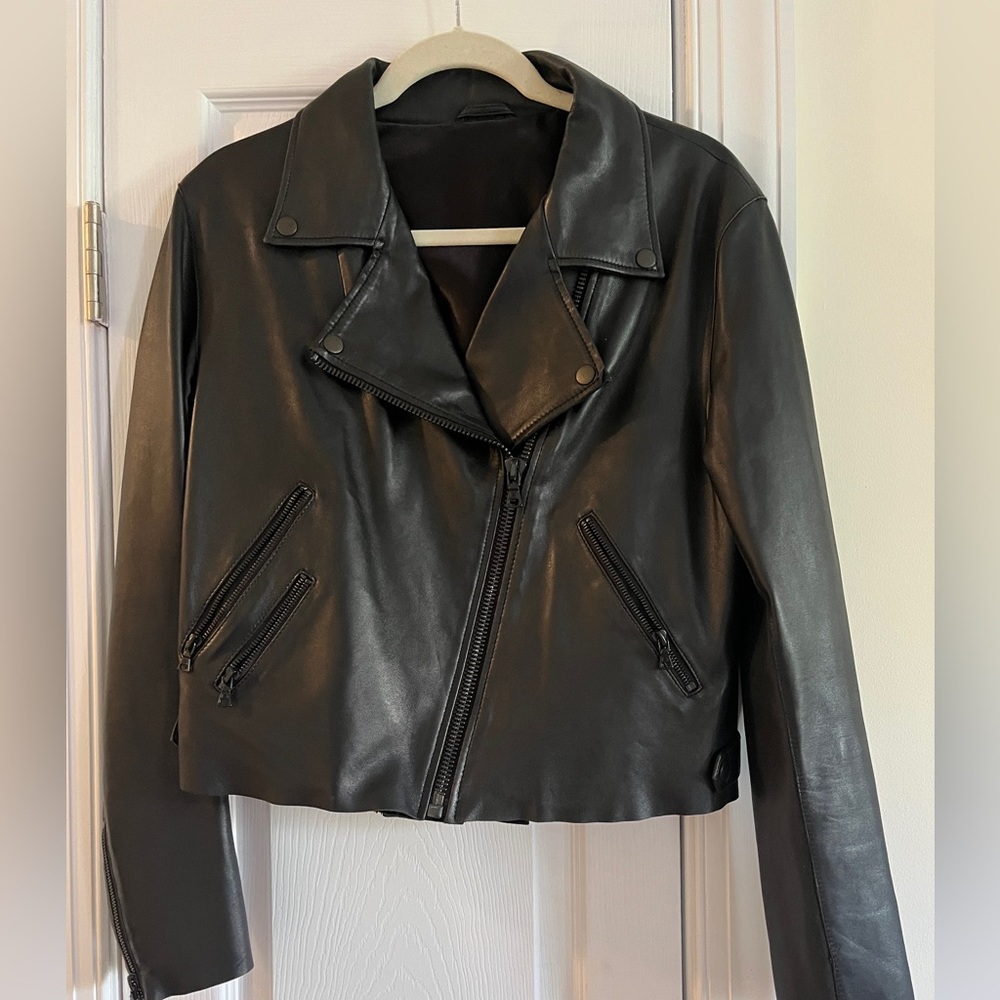 Genuine leather- Women's black jacket